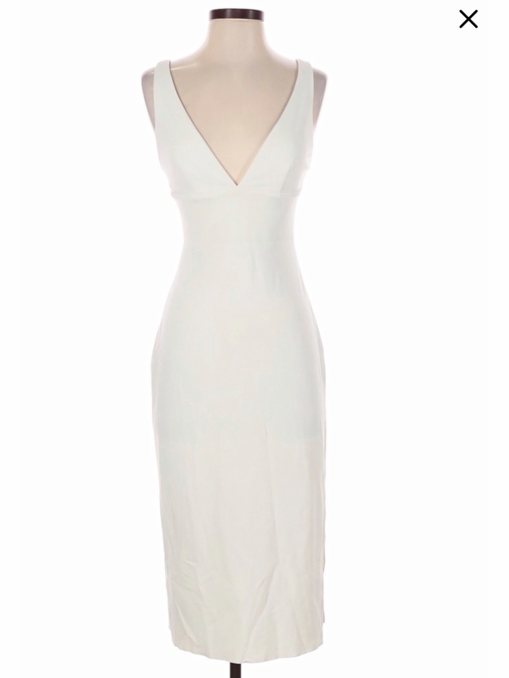 Stunning  Ivory Amanda Uprichard Nelly Plunge V-Neck Dress S- Retail $229